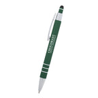 Dublin Pen with Stylus - Green - Silk Screen