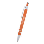 Dublin Pen with Stylus - Orange - Silk Screen