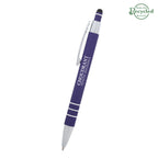 Dublin Pen with Stylus - Purple - Silk Screen