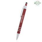 Dublin Pen with Stylus - Red - Silk Screen