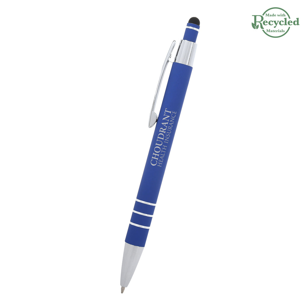 Dublin Pen with Stylus - Royal Blue - Laser Engraving