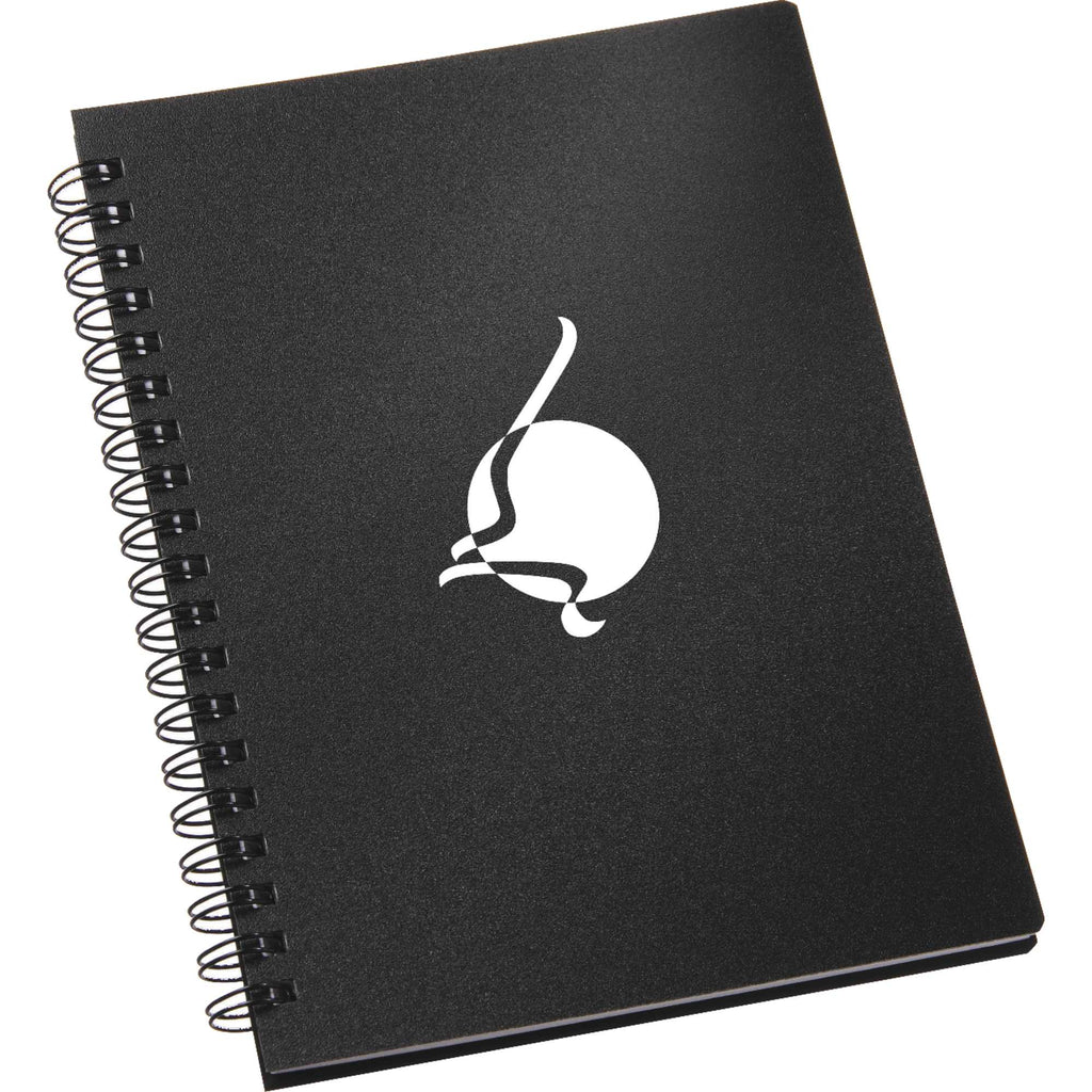 Duchess Spiral Notebook, 5 x 7 Inches - Black - Front