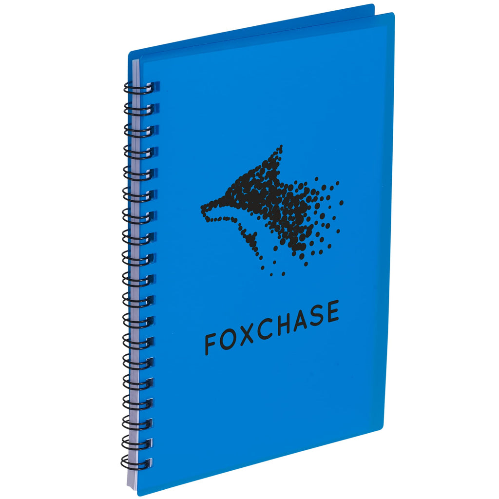 Duchess Spiral Notebook, 5 x 7 Inches - Translucent Blue - Right Angle