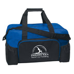Duffel Bag, Econo Embroidery - Royal Blue With Black - Silk Screen