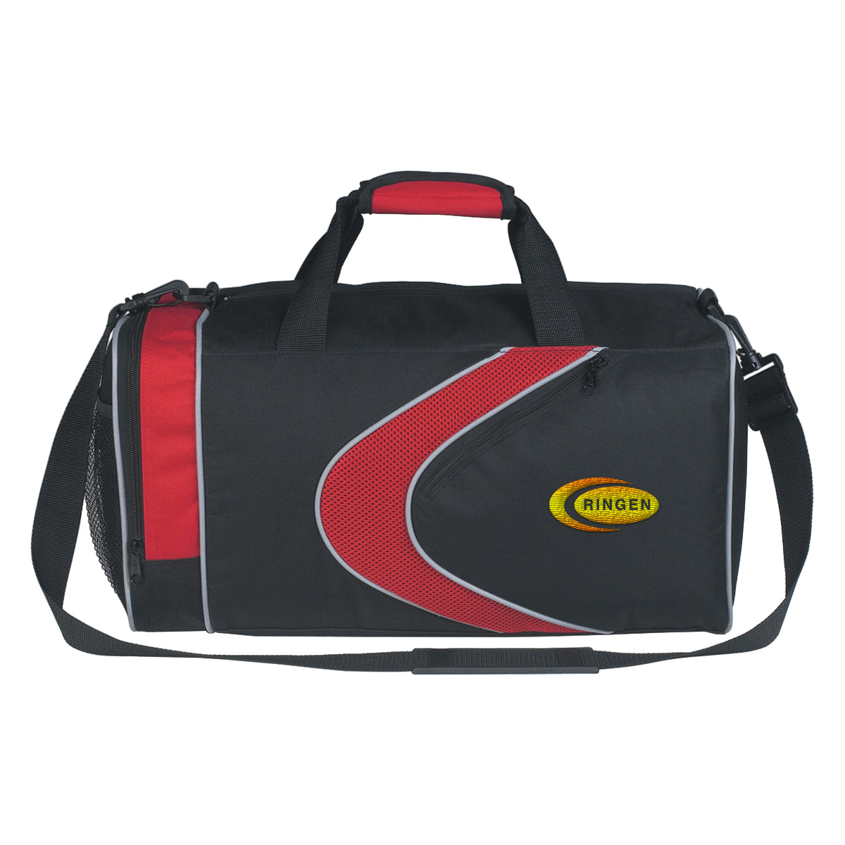 Duffel Bag for Sports Embroidery - Red/Black - Embroidery