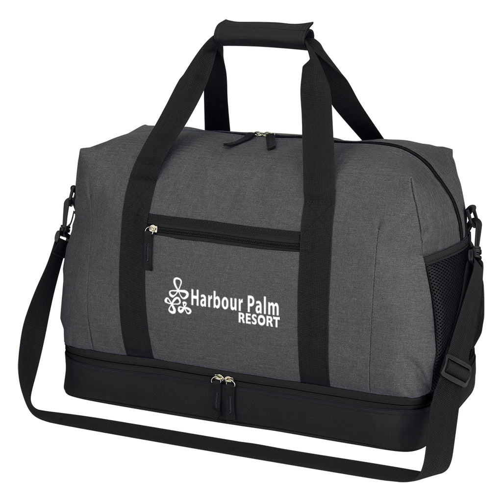 Duffel Bag, Tribeca - Gray with Black - Silk Screen