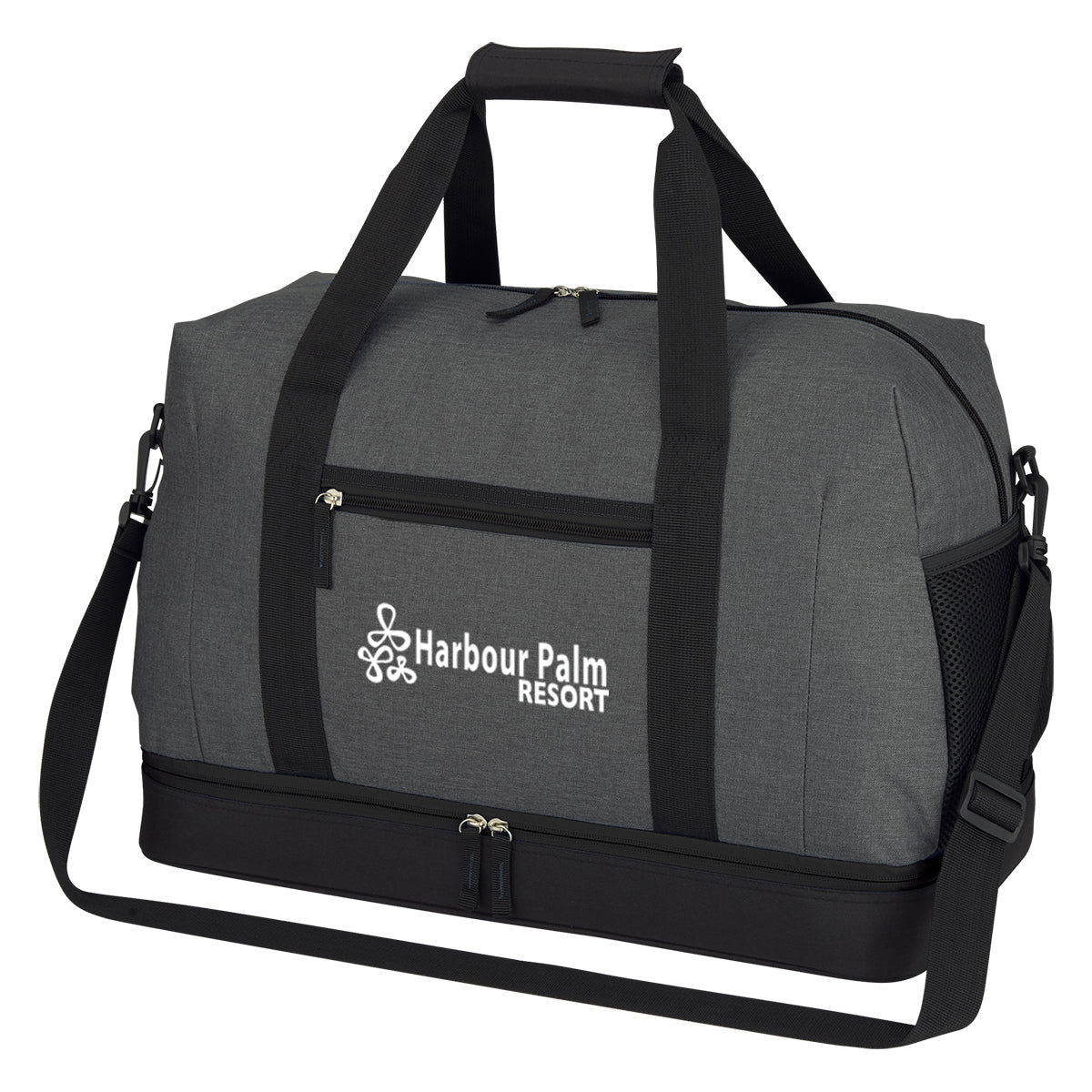 Duffel Bag, Tribeca - Gray with Black - Silk Screen