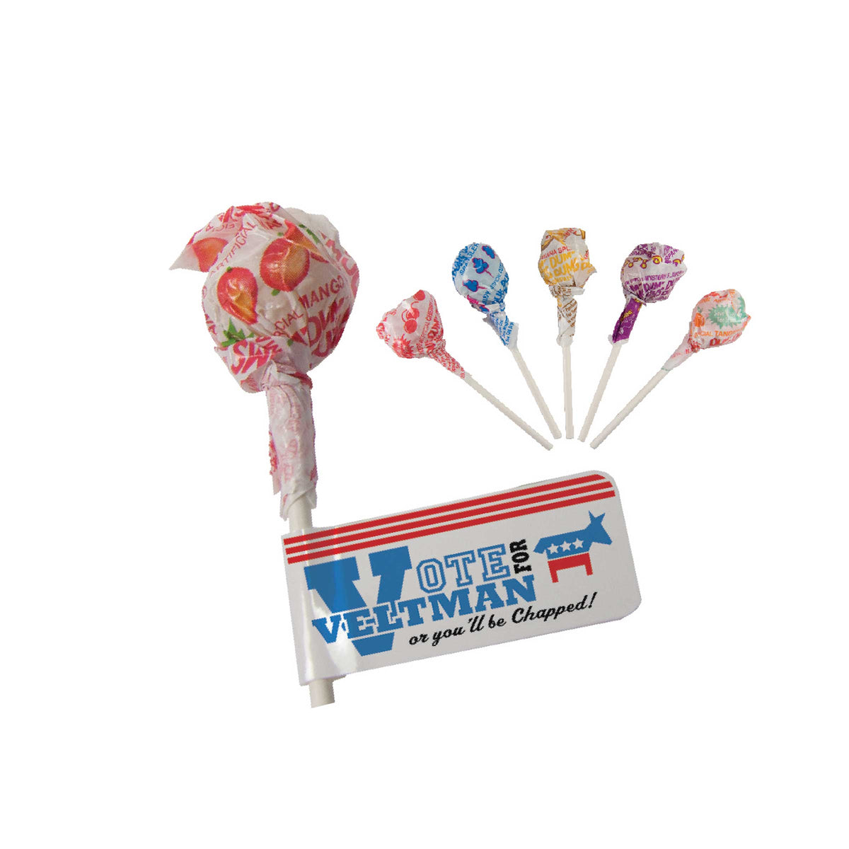 Dum Dum Lollipop with a Printed Box