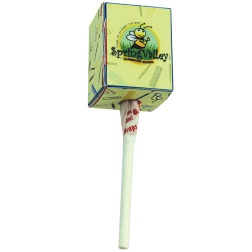 Dum Dum Lollipop with a Printed Box - Dum Dum w/ Flag or 4 Color Process Box
