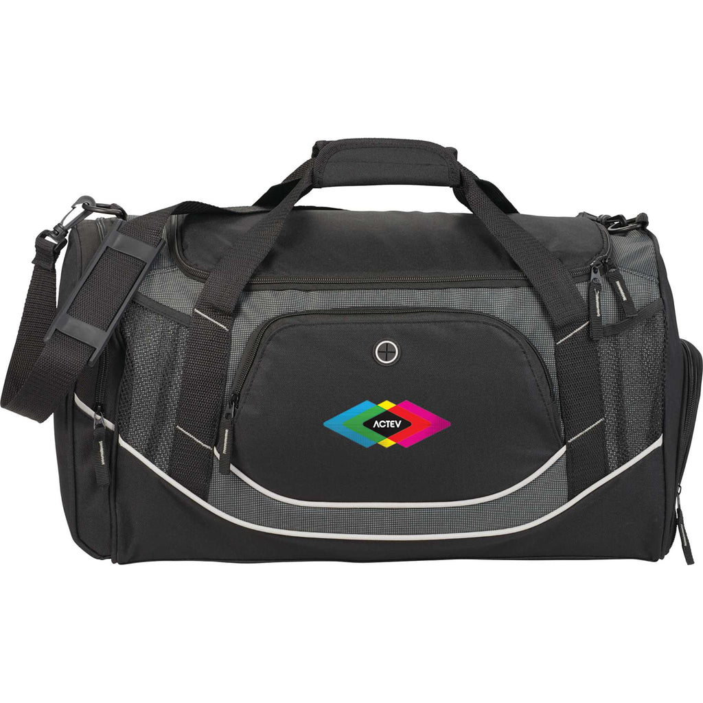 Dunes Deluxe Sport Duffel Bag, 21 Inches Embroidery - Black - Front 2