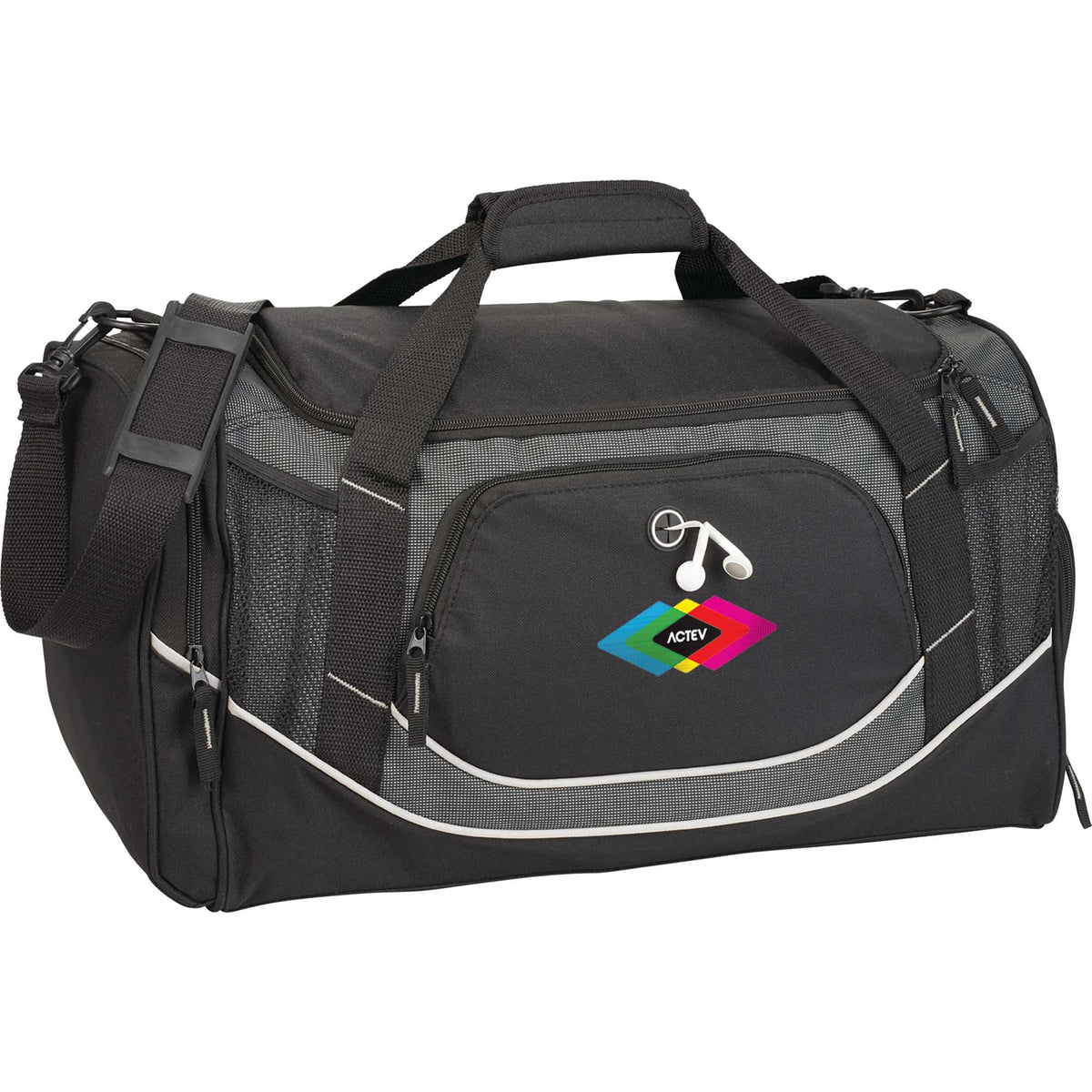 Dunes Deluxe Sport Duffel Bag, 21 Inches Transfer - Black - Photo 3