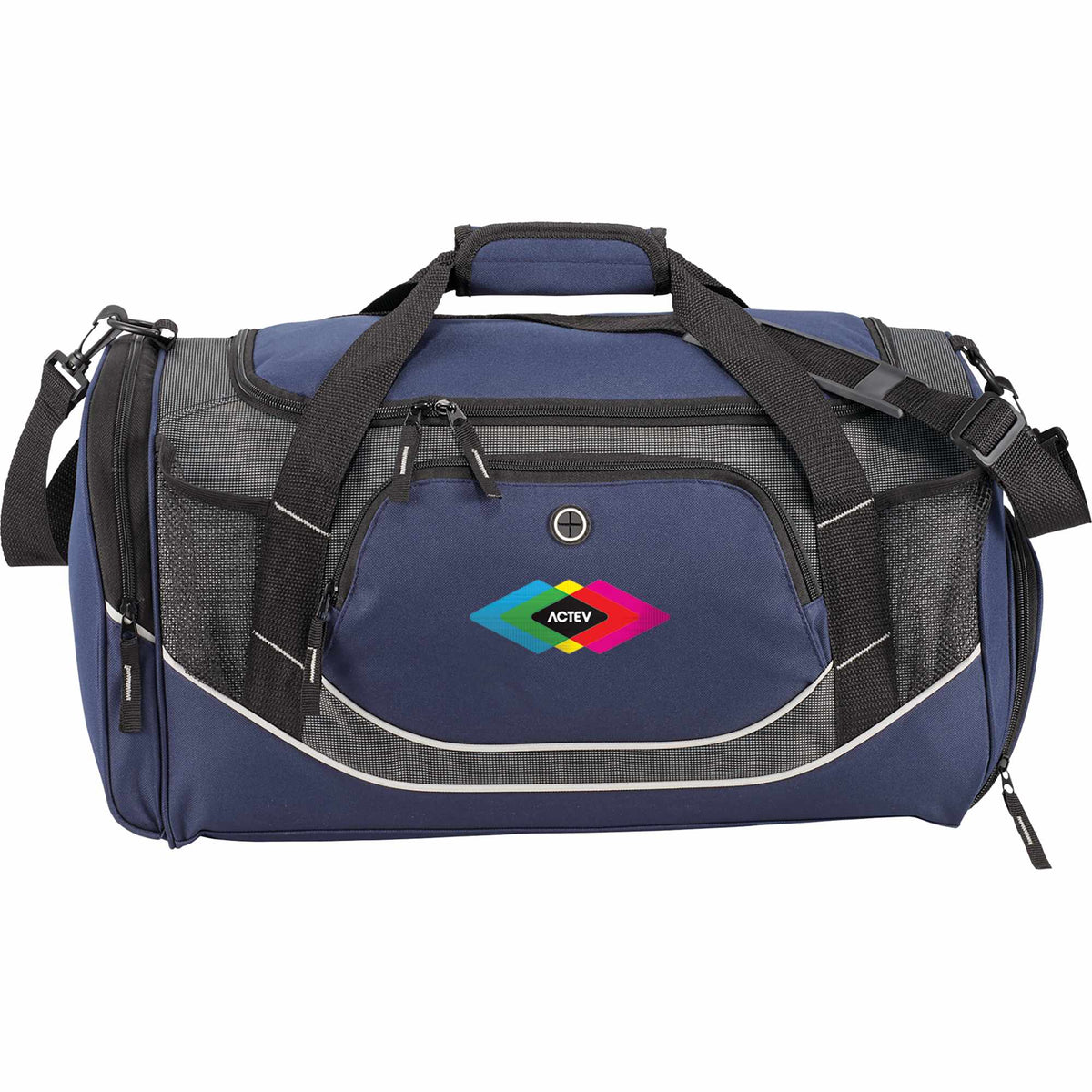Dunes Deluxe Sport Duffel Bag, 21 Inches Transfer - Navy - Front