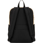 Duo Color Block Backpack in Recycled Polyester, 15 Inch - Black - Back