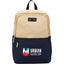 Duo Color Block Backpack in Recycled Polyester, 15 Inch - Navy - Front