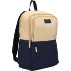 Duo Color Block Backpack in Recycled Polyester, 15 Inch - Navy - Right Angle