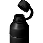 Duo Recycled Aluminum Bottle with Two-Opening Lid, 26 oz - Black - Detail