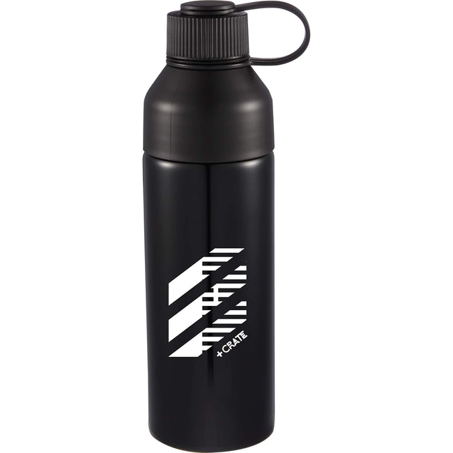 Duo Recycled Aluminum Bottle with Two-Opening Lid, 26 oz