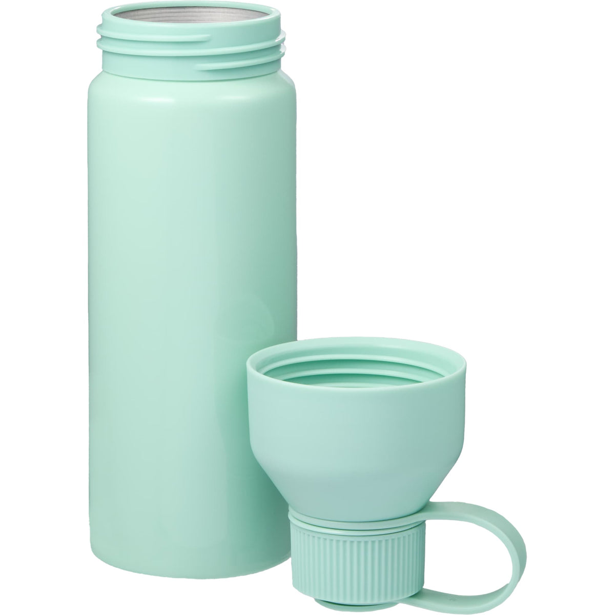 Duo Recycled Aluminum Bottle with Two-Opening Lid, 26 oz - Seaglass - Detail 2