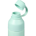 Duo Recycled Aluminum Bottle with Two-Opening Lid, 26 oz - Seaglass - Detail
