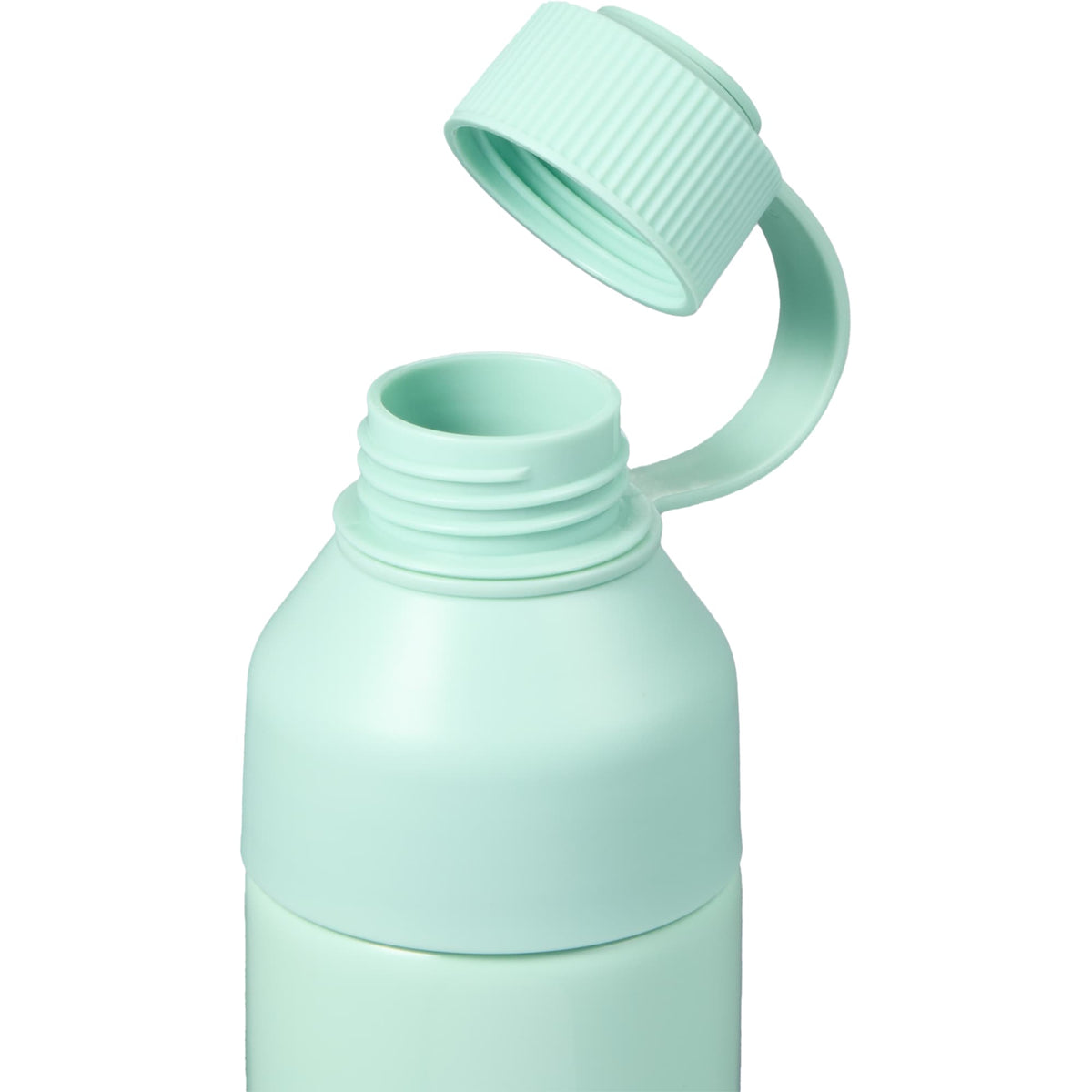Duo Recycled Aluminum Bottle with Two-Opening Lid, 26 oz - Seaglass - Detail