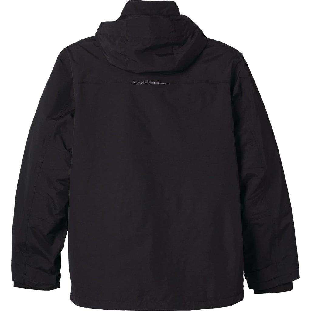 Dutra 3-in-1 Jacket with Reflective Piping for Men Embroidery - Black - Back Flat