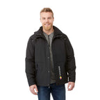 Dutra 3-in-1 Jacket with Reflective Piping for Men Transfer - Black - Front On Model