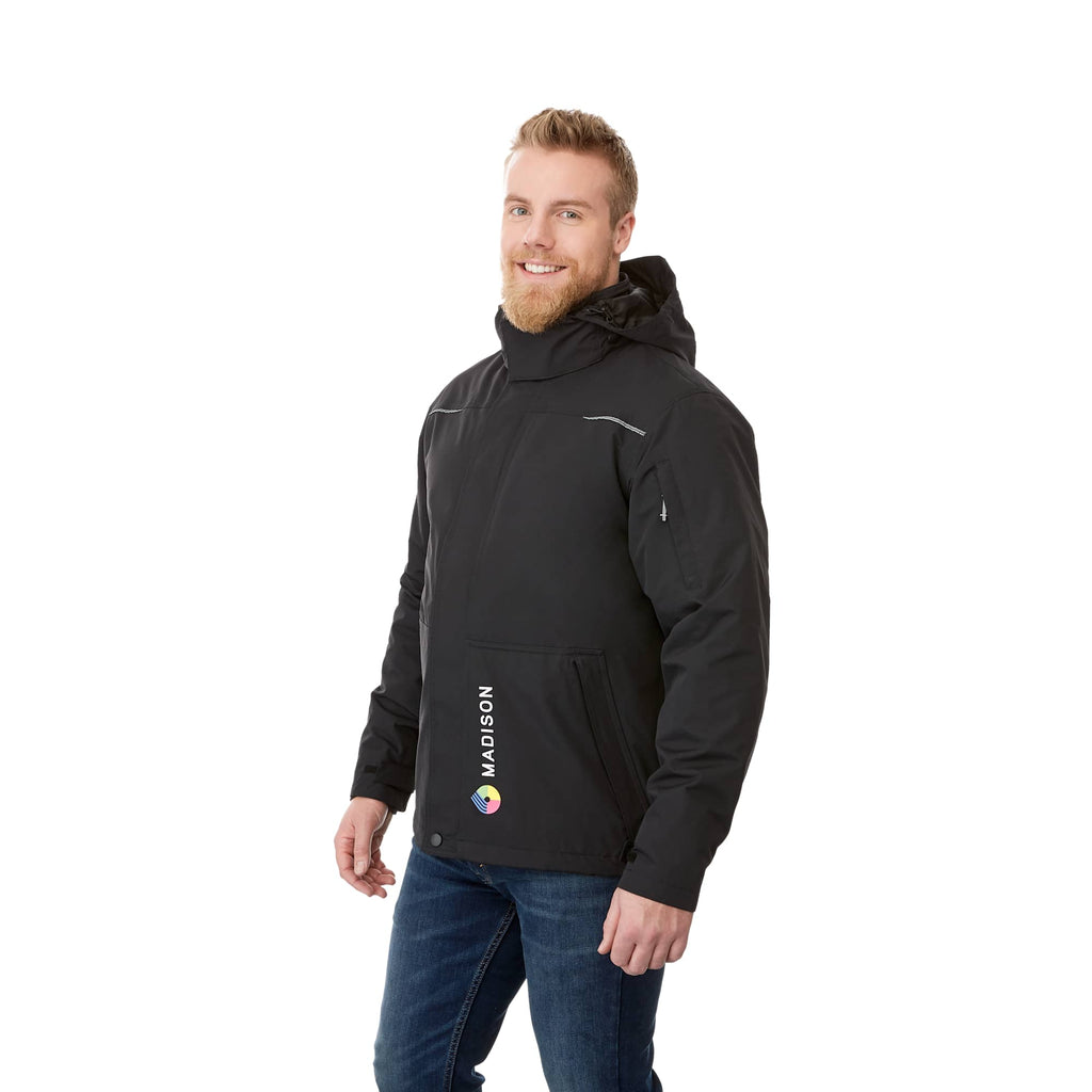Dutra 3-in-1 Jacket with Reflective Piping for Men Transfer - Black - On Model 2