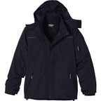 Dutra 3-in-1 Jacket with Reflective Piping for Men Transfer - Navy - Front Flat