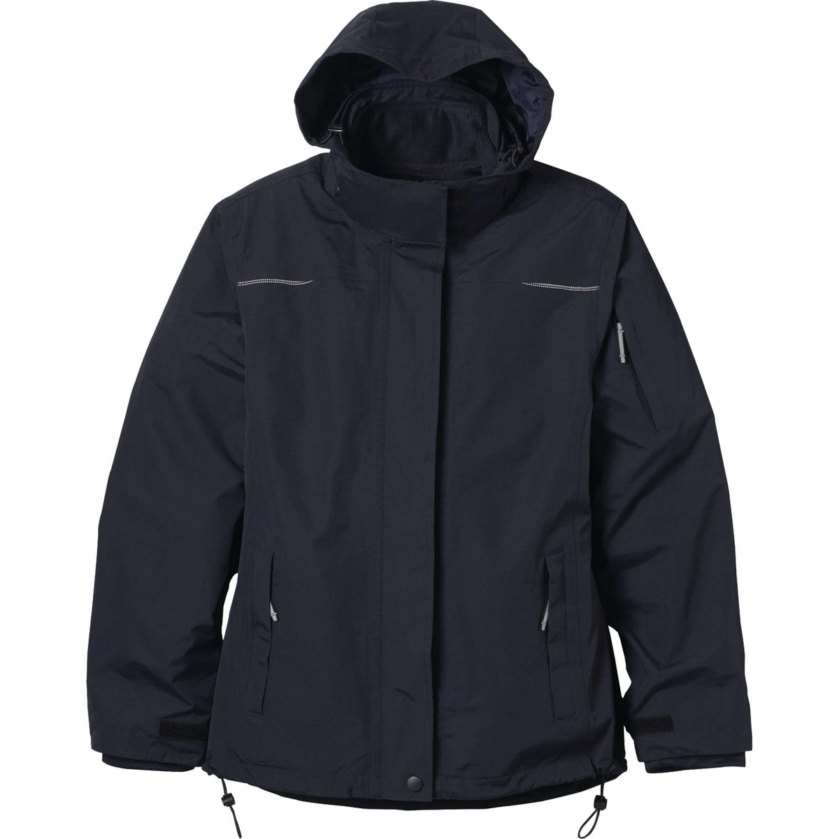 Dutra 3-in-1 Jacket with Reflective Piping for Women Transfer - Navy - Front Flat