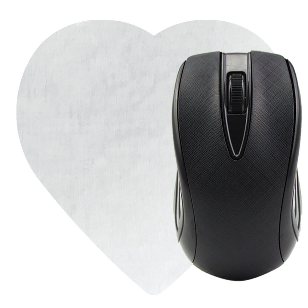 Dye Sublimated Computer Mouse Pad, Heart Shape - Heart Shaped Computer Mouse Pad - Dye Sublimated