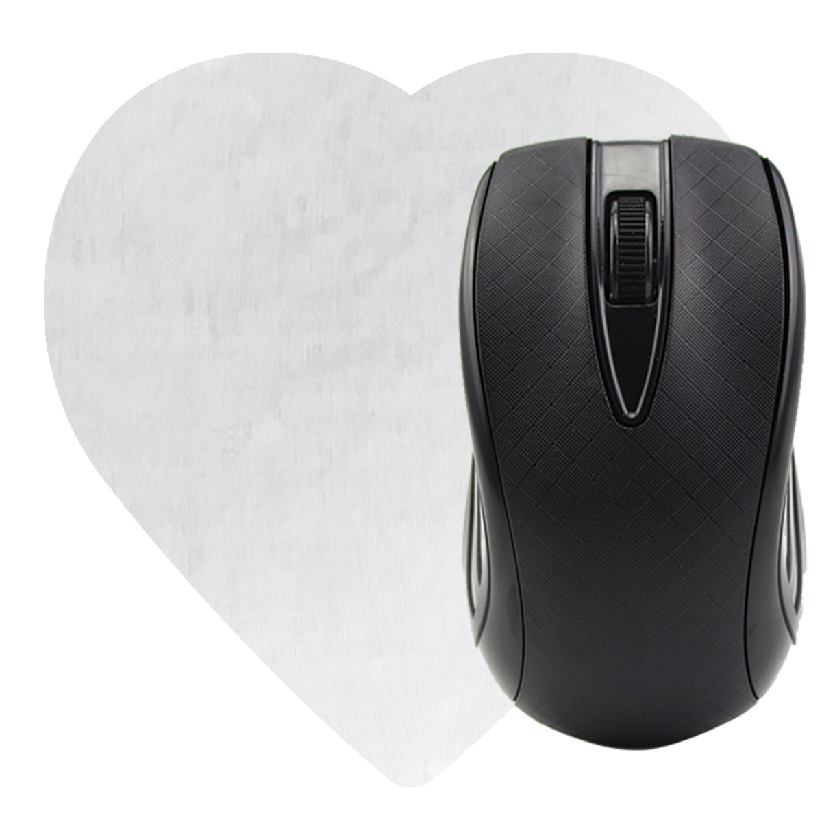 Dye Sublimated Computer Mouse Pad, Heart Shape - Heart Shaped Computer Mouse Pad - Dye Sublimated