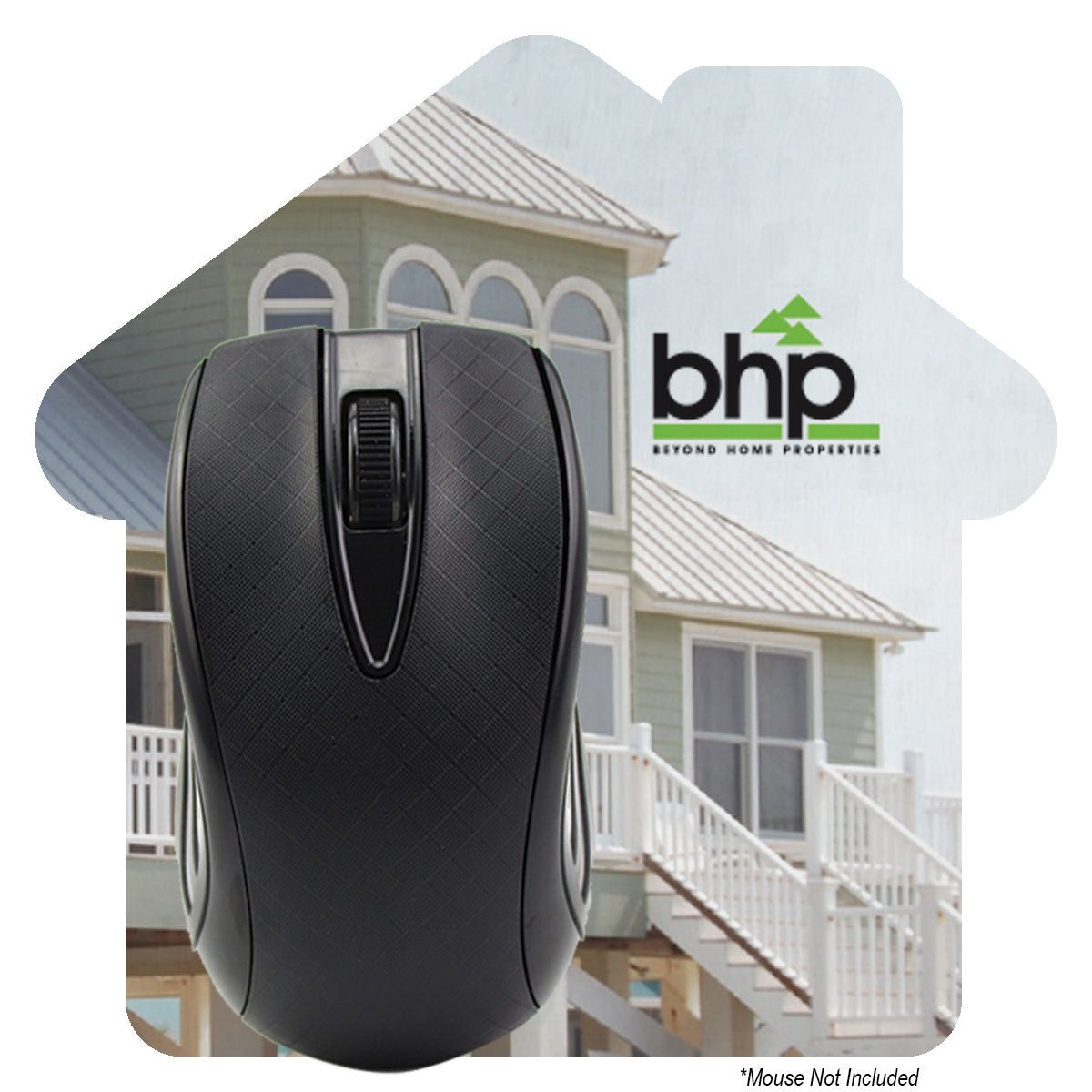 Dye Sublimated Computer Mouse Pad, House Shape