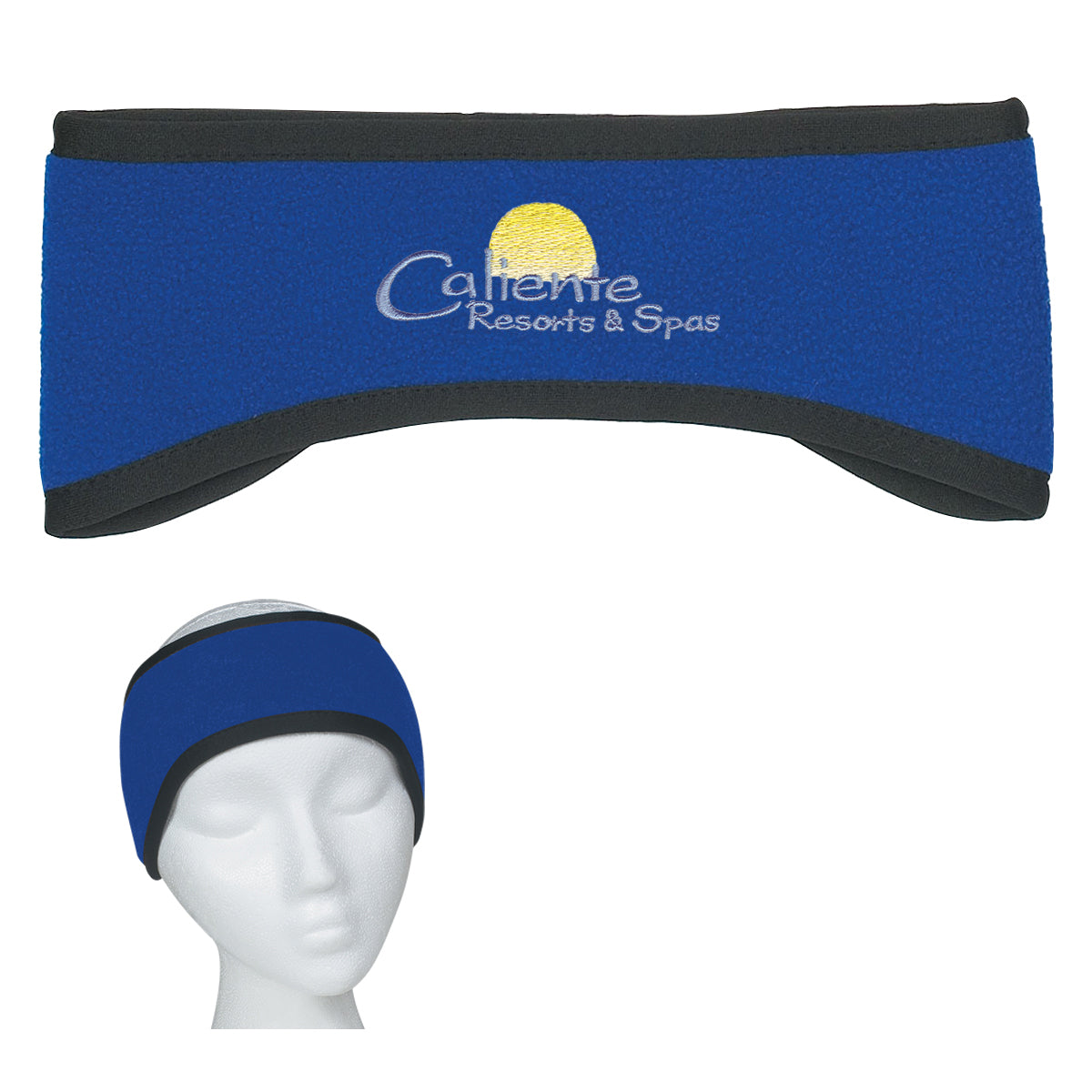 Ear Band in Fleece - Royal Blue - Embroidery