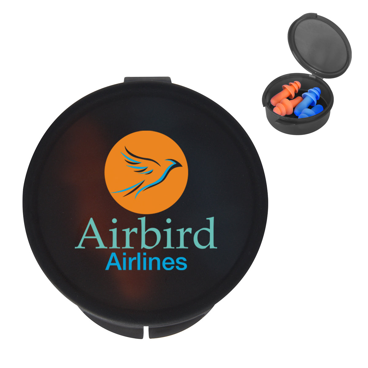 Ear Plugs in a Travel Case - Charcoal - Full Color