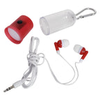 Earbuds in a Case with Flashlight - Red - Inset+2