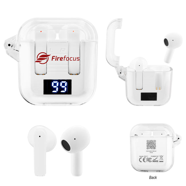 Earbuds with Digital Power Display, Wireless