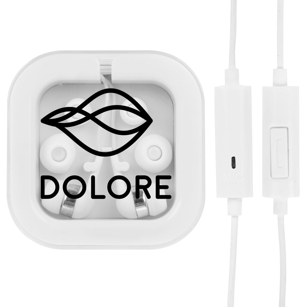 Earbuds with Microphone, Type-C - White - Silk Screen