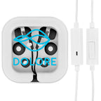 Earbuds with Microphone, Type-C - White with Black - Silk Screen