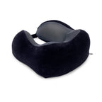 Easy Go Memory Foam Travel Pillow with Carry Bag - Black - View 2