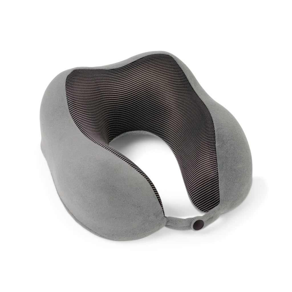 Easy Go Memory Foam Travel Pillow with Carry Bag Transfer - Stone - View 1