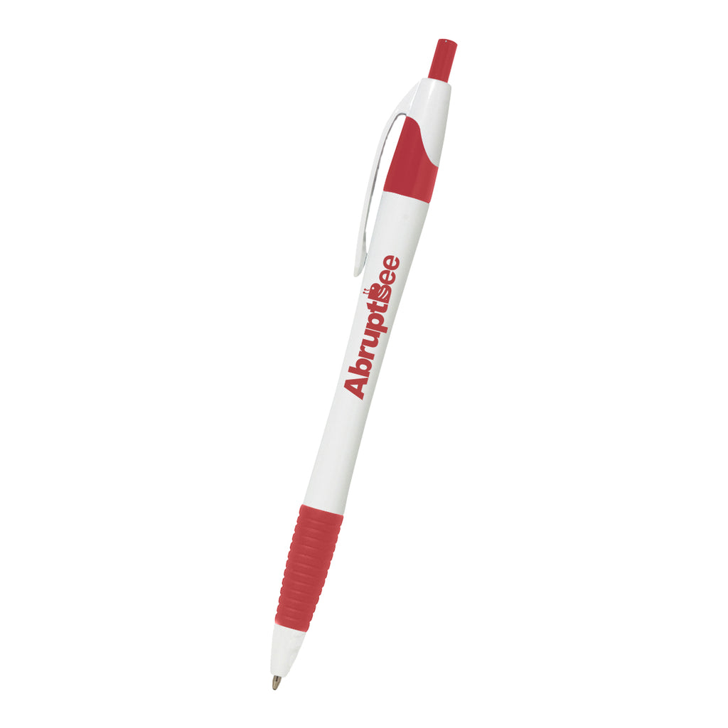 Easy Pen with Your Logo - White/red - Silk Screen