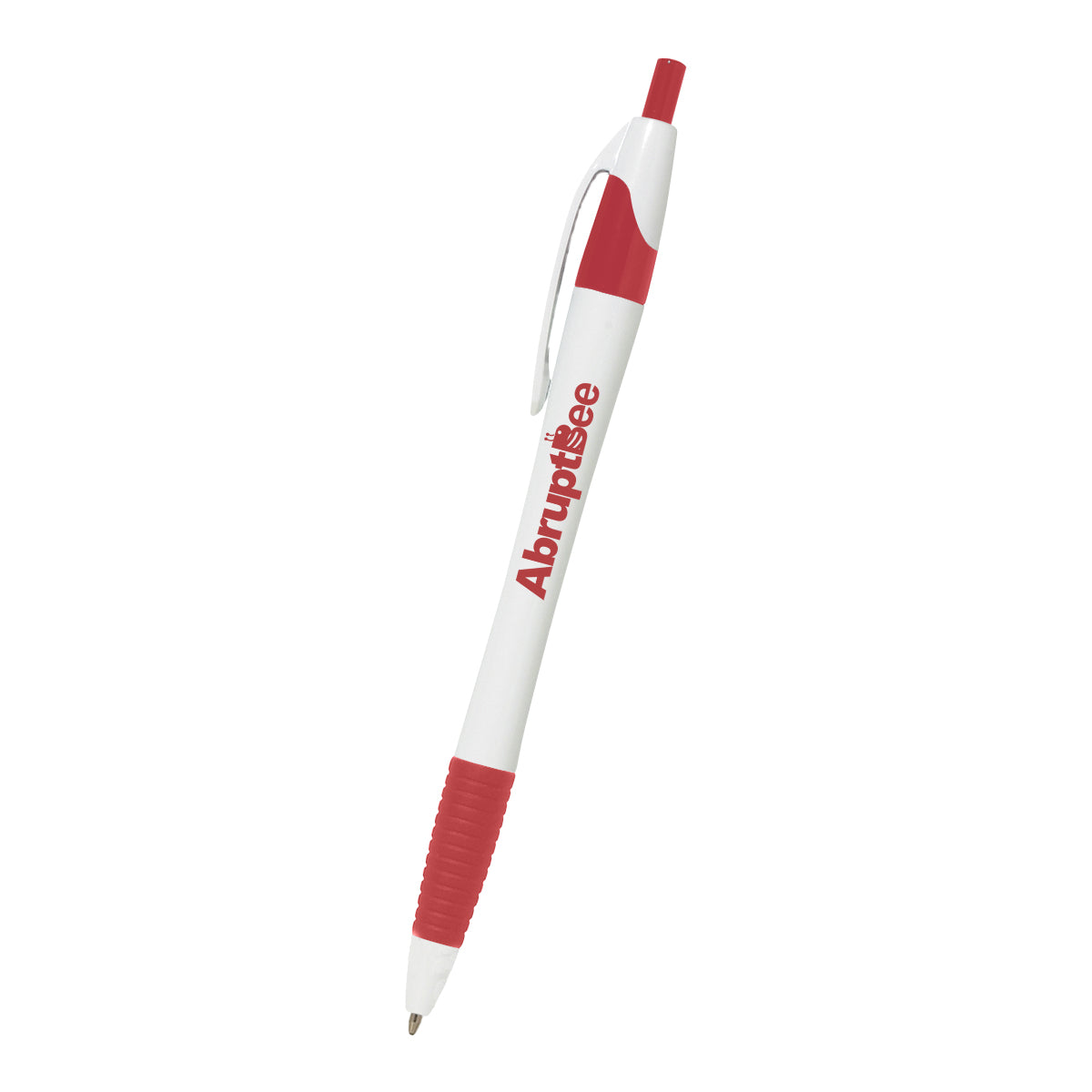 Easy Pen with Your Logo - White/red - Silk Screen