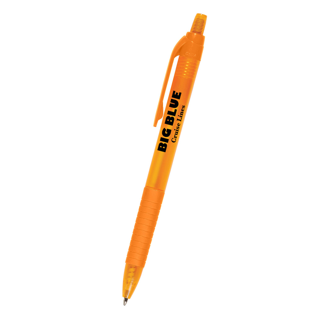 Echo Pen, Custom Printed Full Color - Orange - Silk Screen