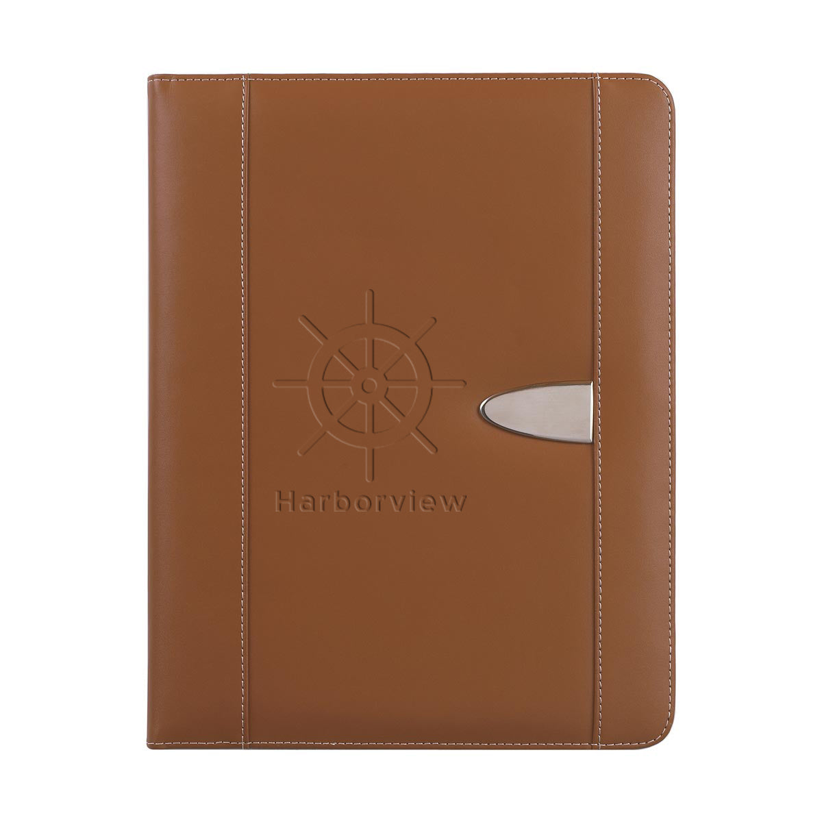 Eclipse Portfolio in Bonded Leather - Brown - Debossing