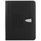 Eclipse Zippered Portfolio and Calculator in Bonded Leather - Black - Debossing