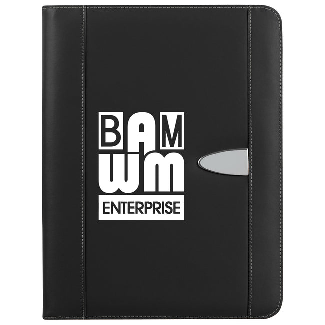 Eclipse Zippered Portfolio and Calculator in Bonded Leather