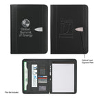 Eclipse Zippered Portfolio and Calculator in Bonded Leather