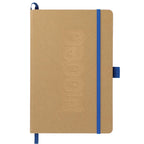 Eco Color Journal with Painted Edges, 5.5 x 8.5 Inches Debossing - Blue - Front