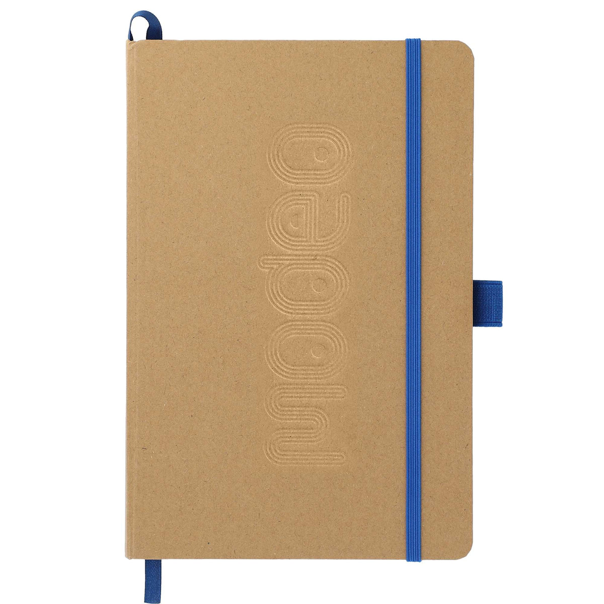 Eco Color Journal with Painted Edges, 5.5 x 8.5 Inches Debossing - Blue - Front