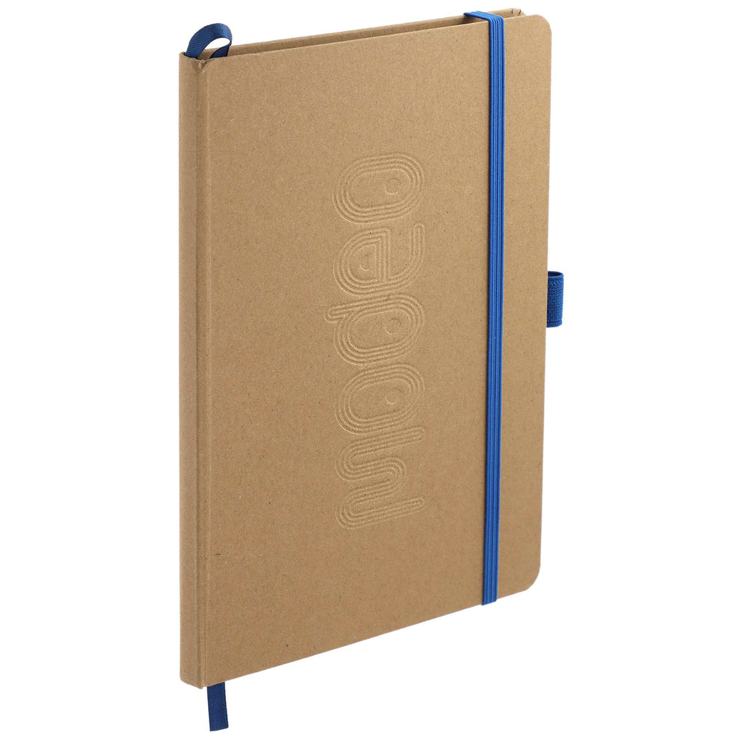 Eco Color Journal with Painted Edges, 5.5 x 8.5 Inches Debossing - Blue - Right Angle